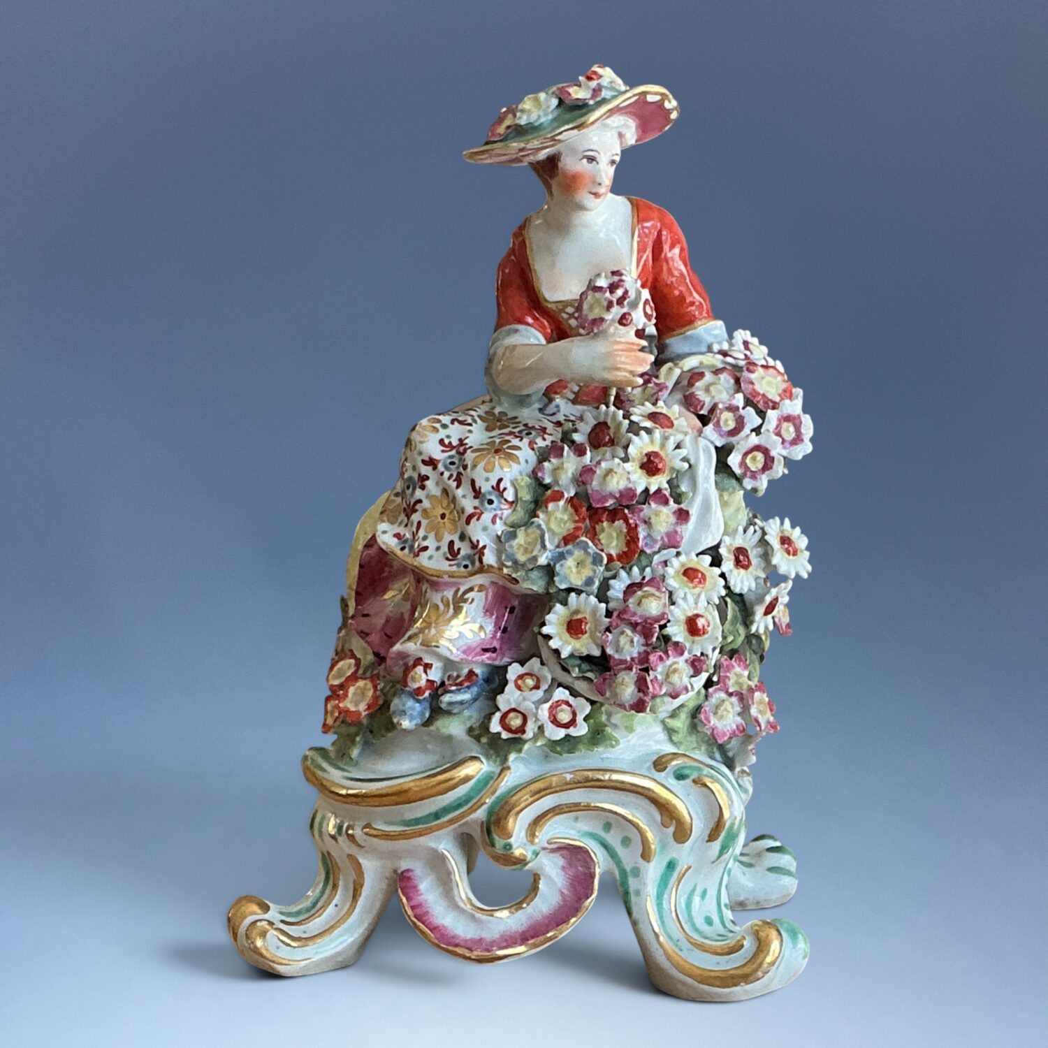 Pair of Bow Porcelain Seasons - Spring and Summer - Image 13