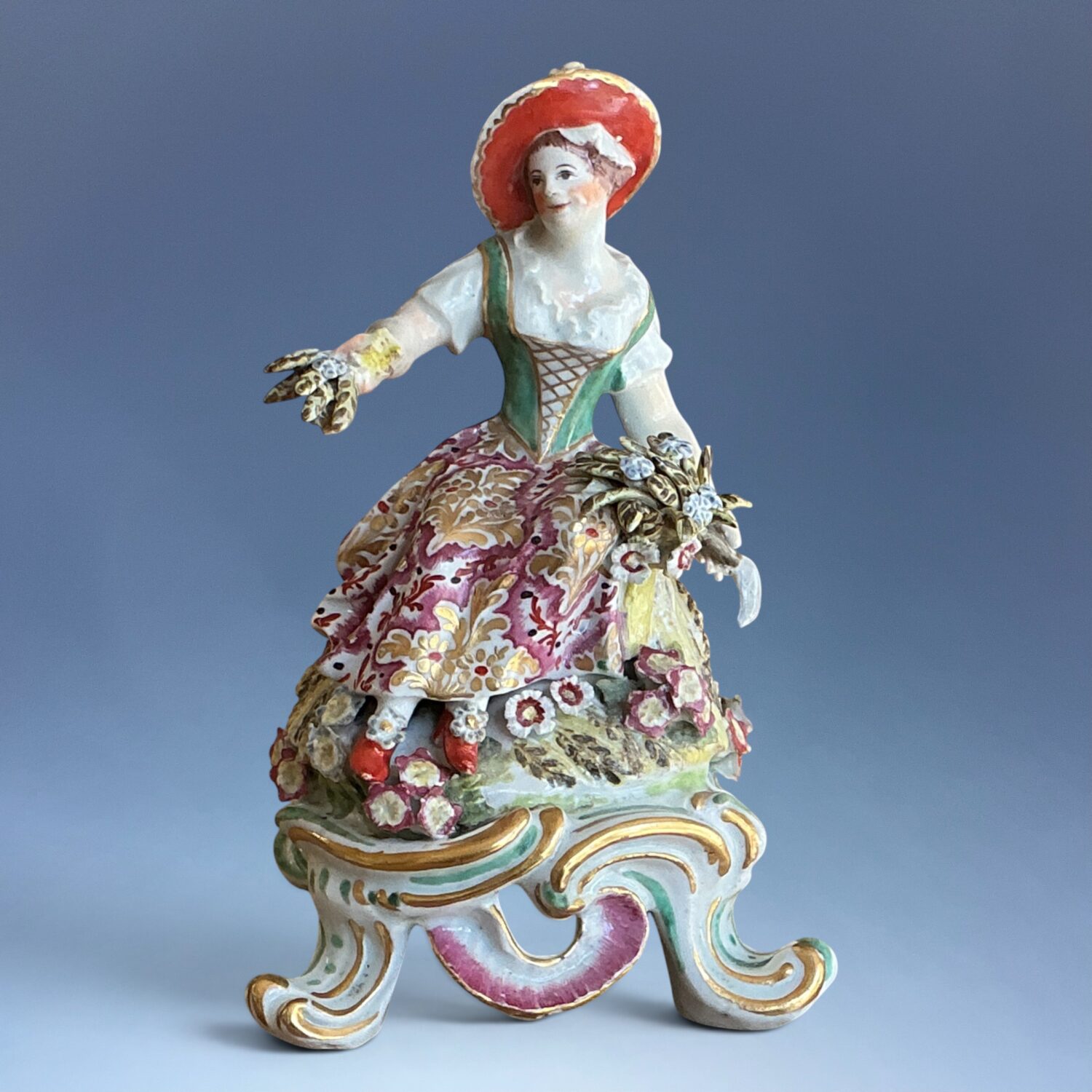 Pair of Bow Porcelain Seasons - Spring and Summer - Image 12