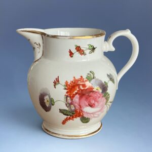 (Clearance) C19th English Porcelain Water Jug with Initials