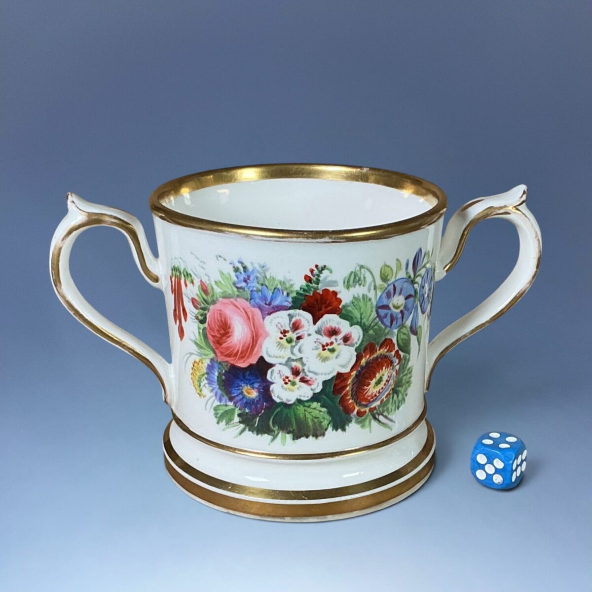 C19th English Porcelain Presentation Loving Cup -J Elliott.