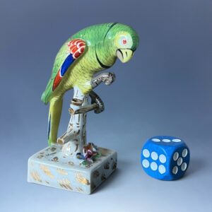C19th Staffordshire Porcelain Miniature Parrot. (RESERVED)