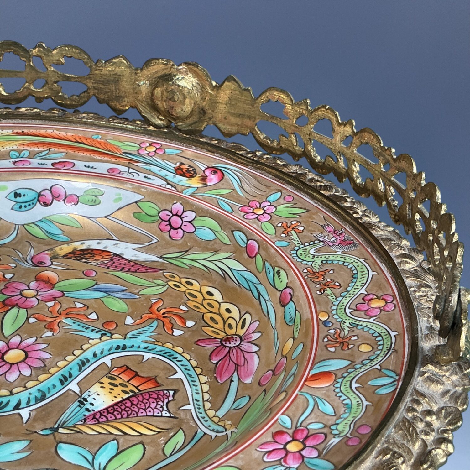 C19th English Porcelain, Ormolu Mounted Basket. - Image 15