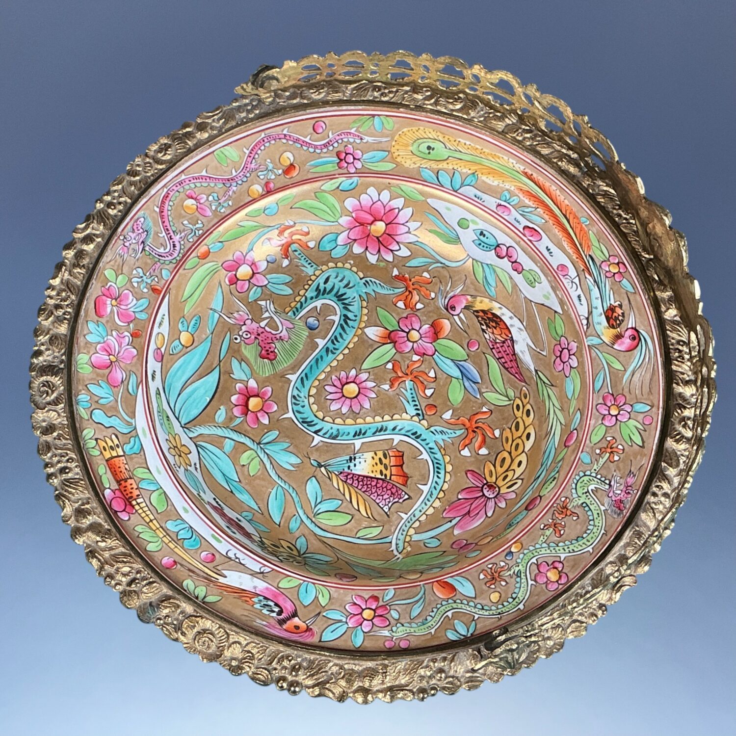 C19th English Porcelain, Ormolu Mounted Basket. - Image 14