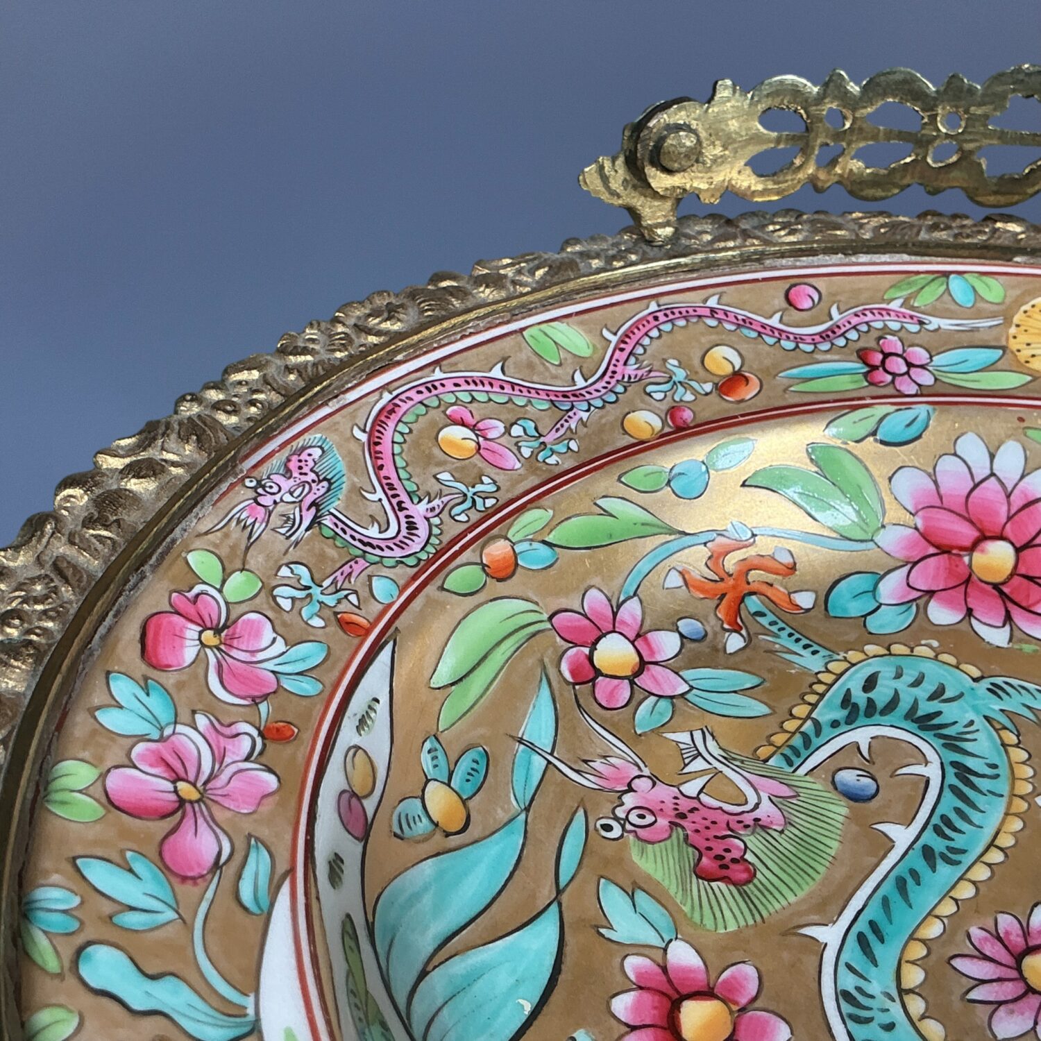 C19th English Porcelain, Ormolu Mounted Basket. - Image 13