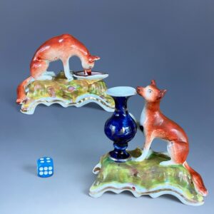 Two C19th Staffordshire Aesop’s Fable Groups