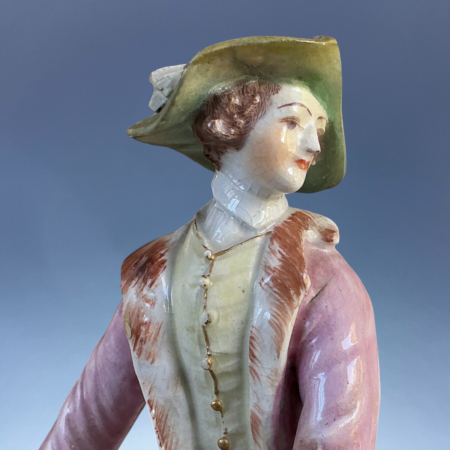 (Clearance) C18th Derby Porcelain Figure of a Huntress. - Image 3