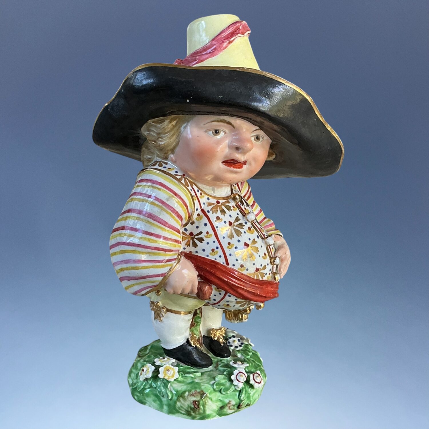 C18th Derby Porcelain Figure of a Mansion House Dwarf (a) - Image 2