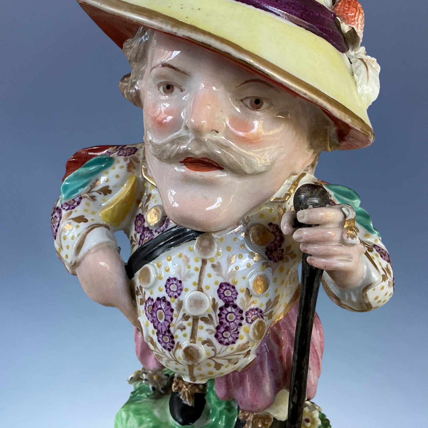 C18th Derby Porcelain Figure of a Mansion House Dwarf (b) (RESERVED) - Image 8