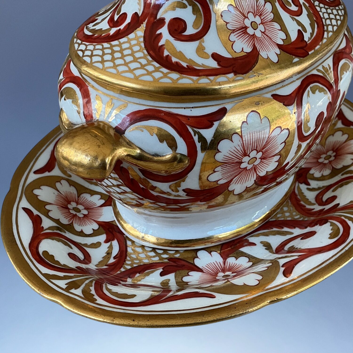 Pair of C19th Coalport Porcelain Sauce Tureens. - Image 2