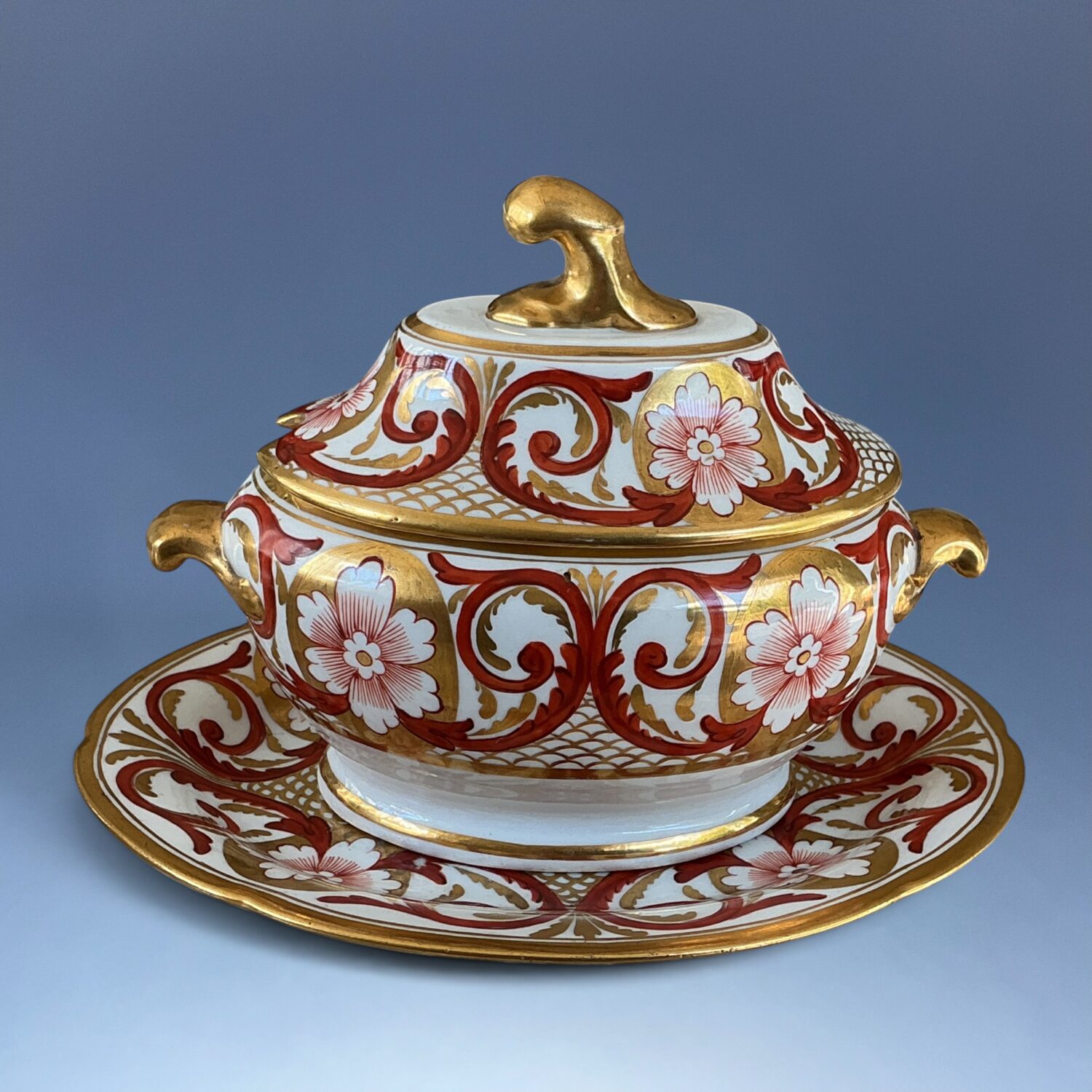Pair of C19th Coalport Porcelain Sauce Tureens. - Image 4