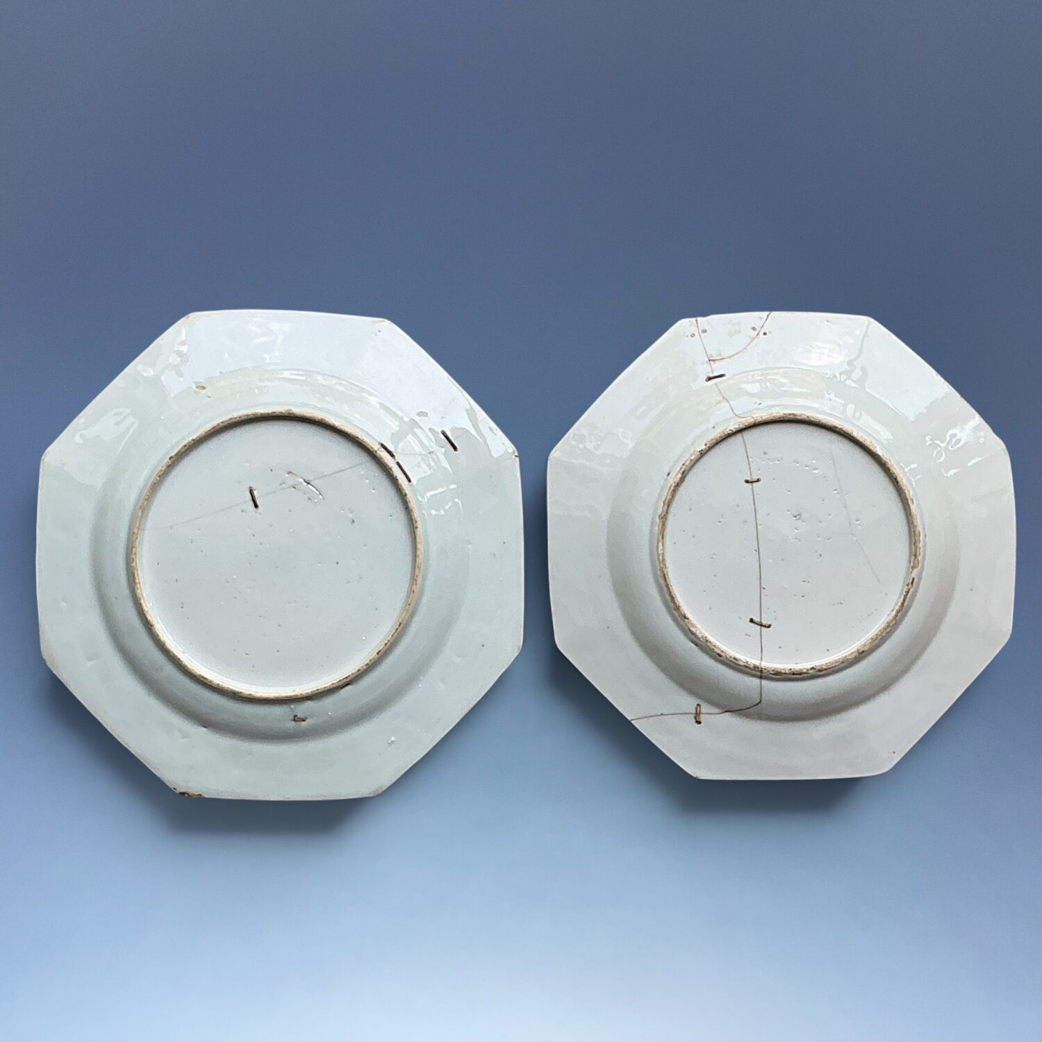 (Clearance) Pair of Qianlong Period, Famille Rose Octagonal Plates (af) (RESERVED) - Image 2