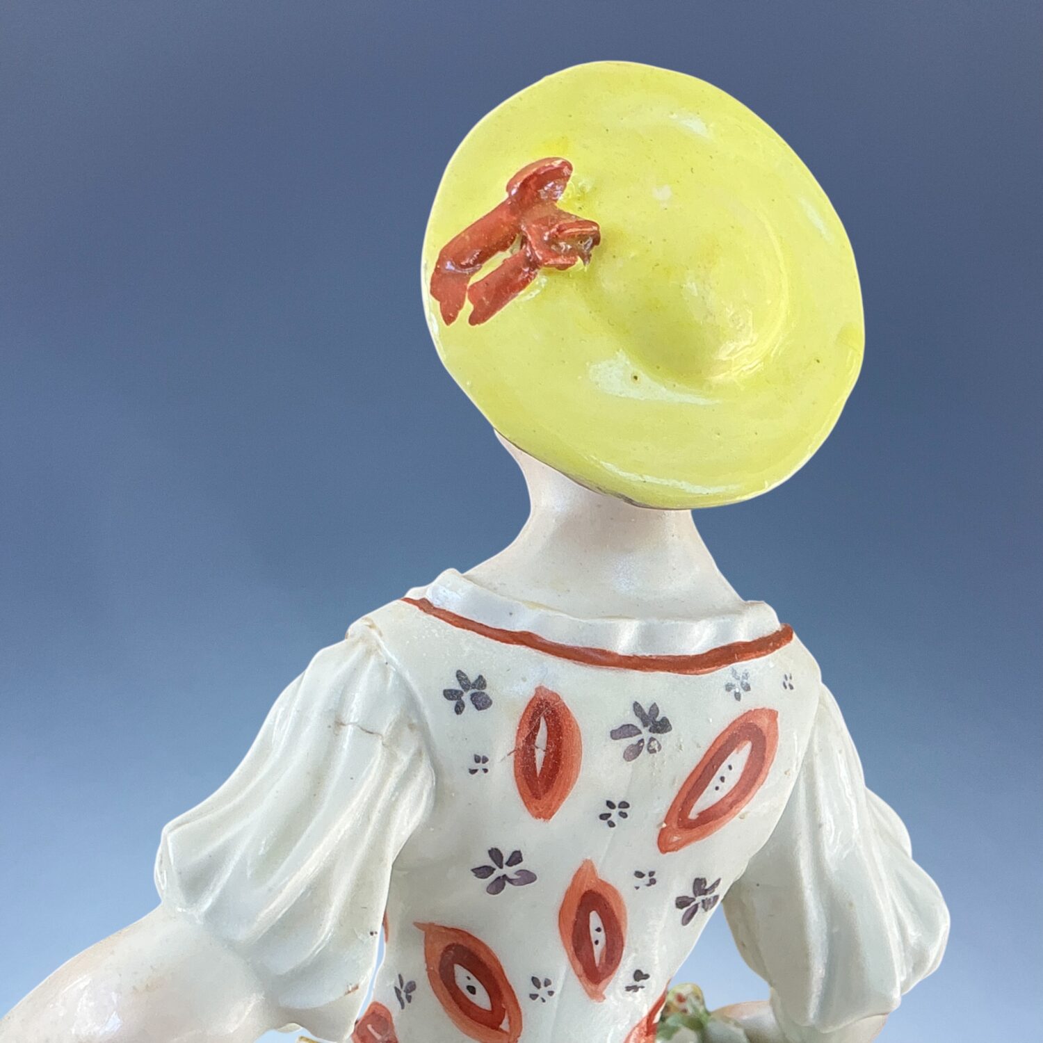 (Clearance) C18th Derby Porcelain Figure of a Girl carrying Fruit. - Image 8