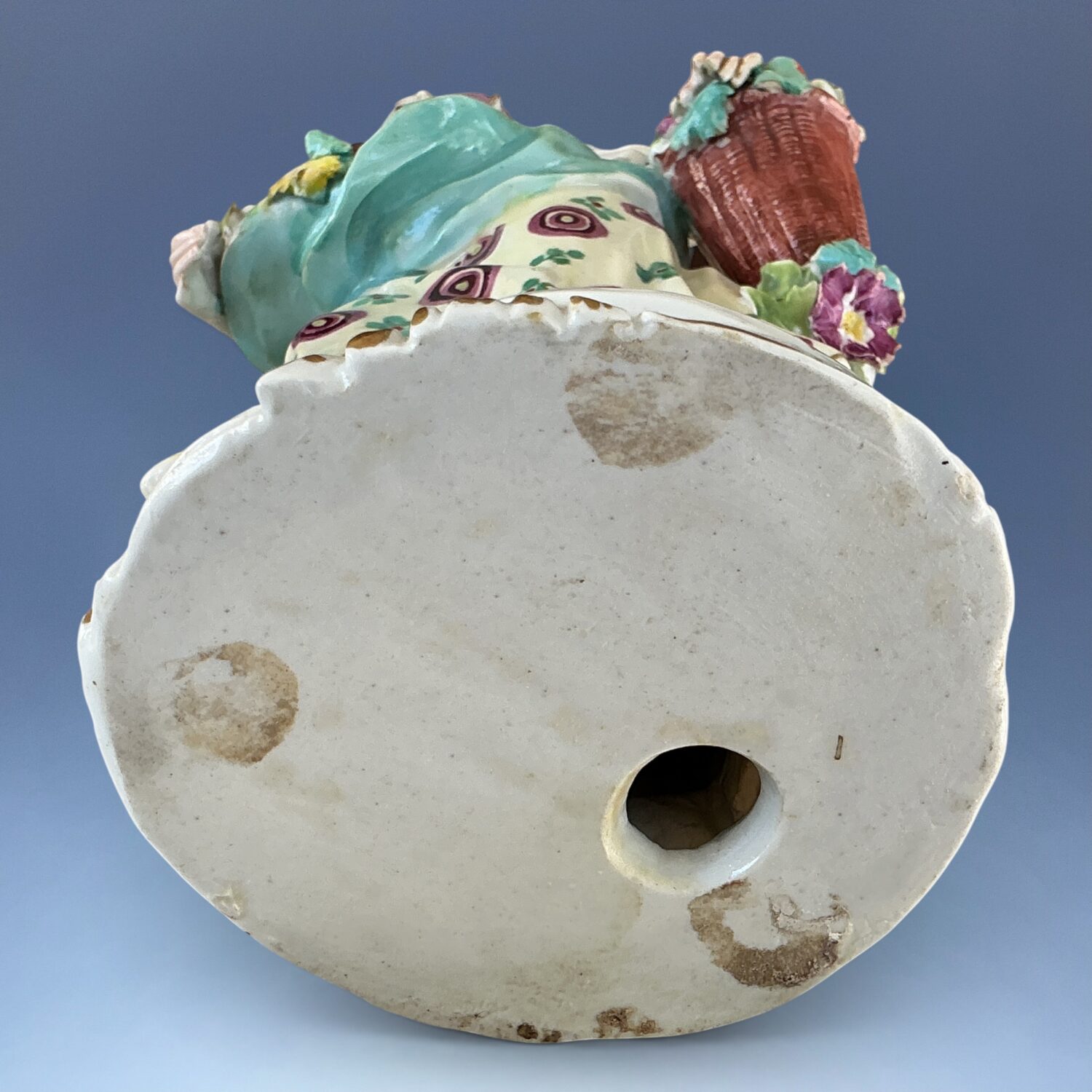 (Clearance) C18th Derby Porcelain Figure of a Girl carrying Fruit. - Image 11