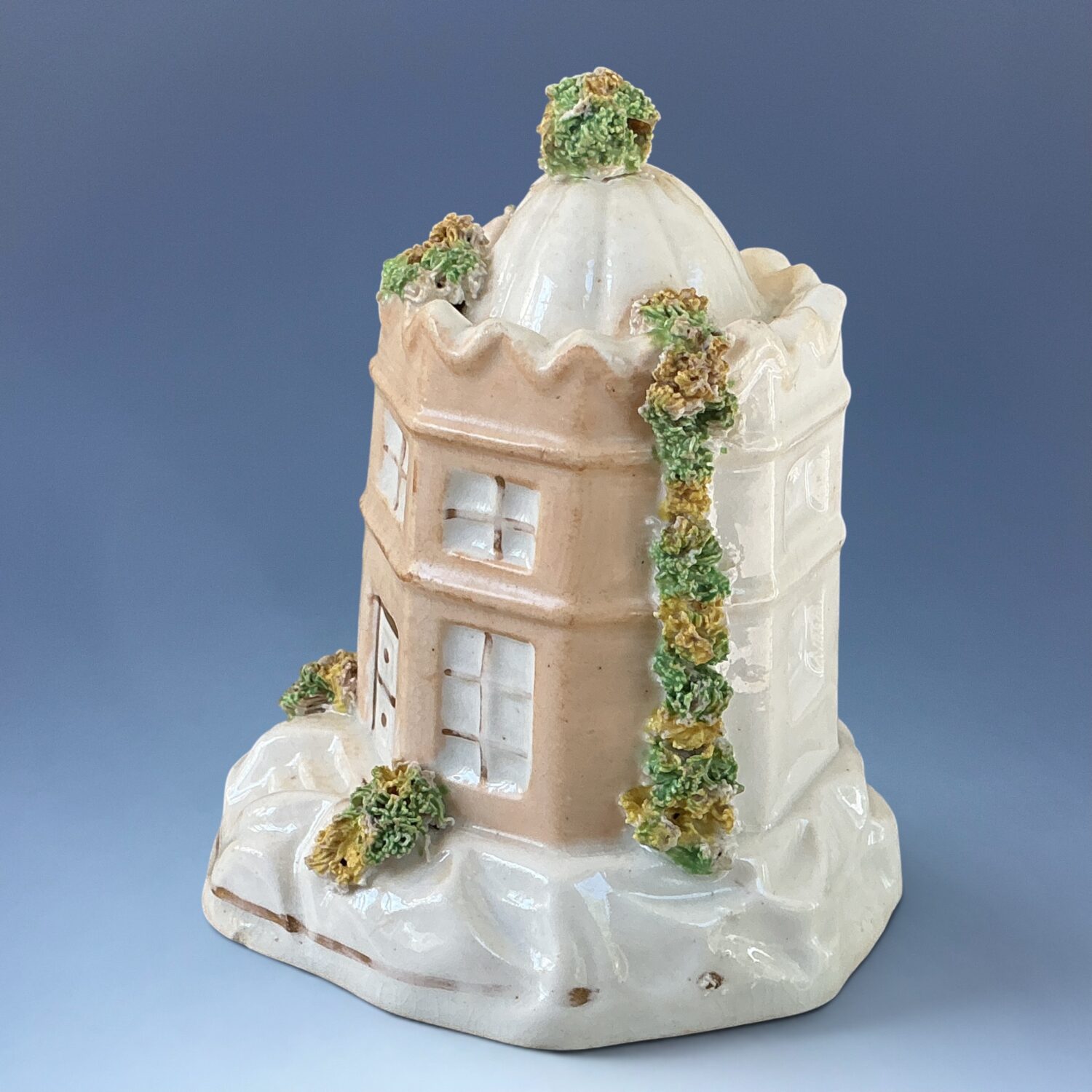 (Clearance) C19th Staffordshire ‘Toll House’ Pastille Burner. - Image 2