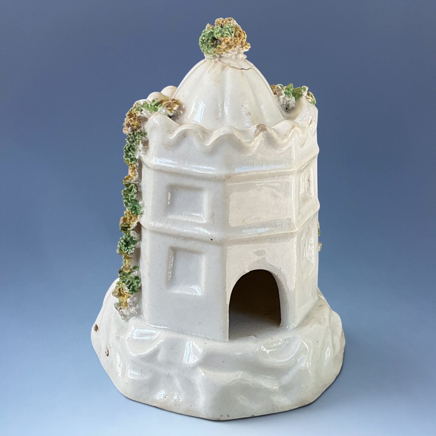 (Clearance) C19th Staffordshire ‘Toll House’ Pastille Burner. - Image 3