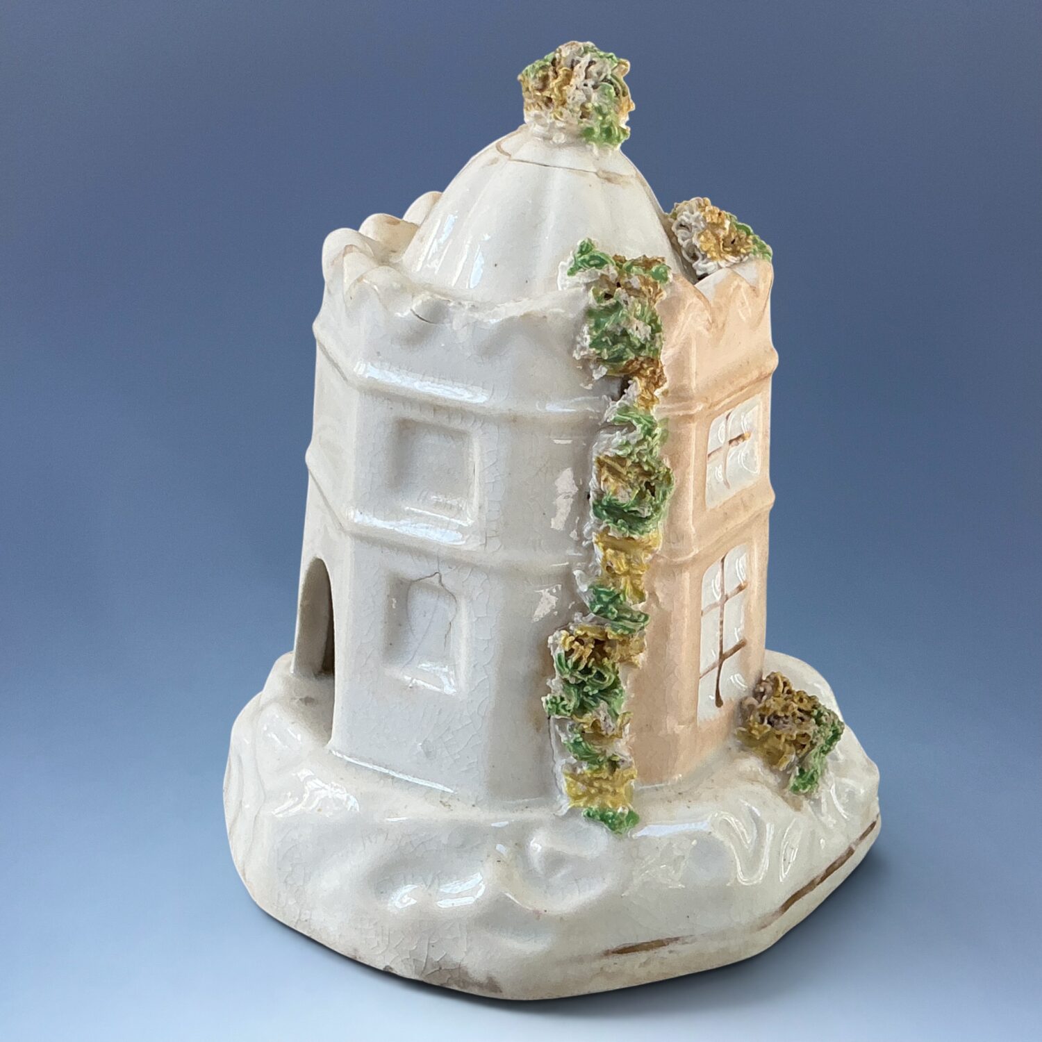 (Clearance) C19th Staffordshire ‘Toll House’ Pastille Burner. - Image 4