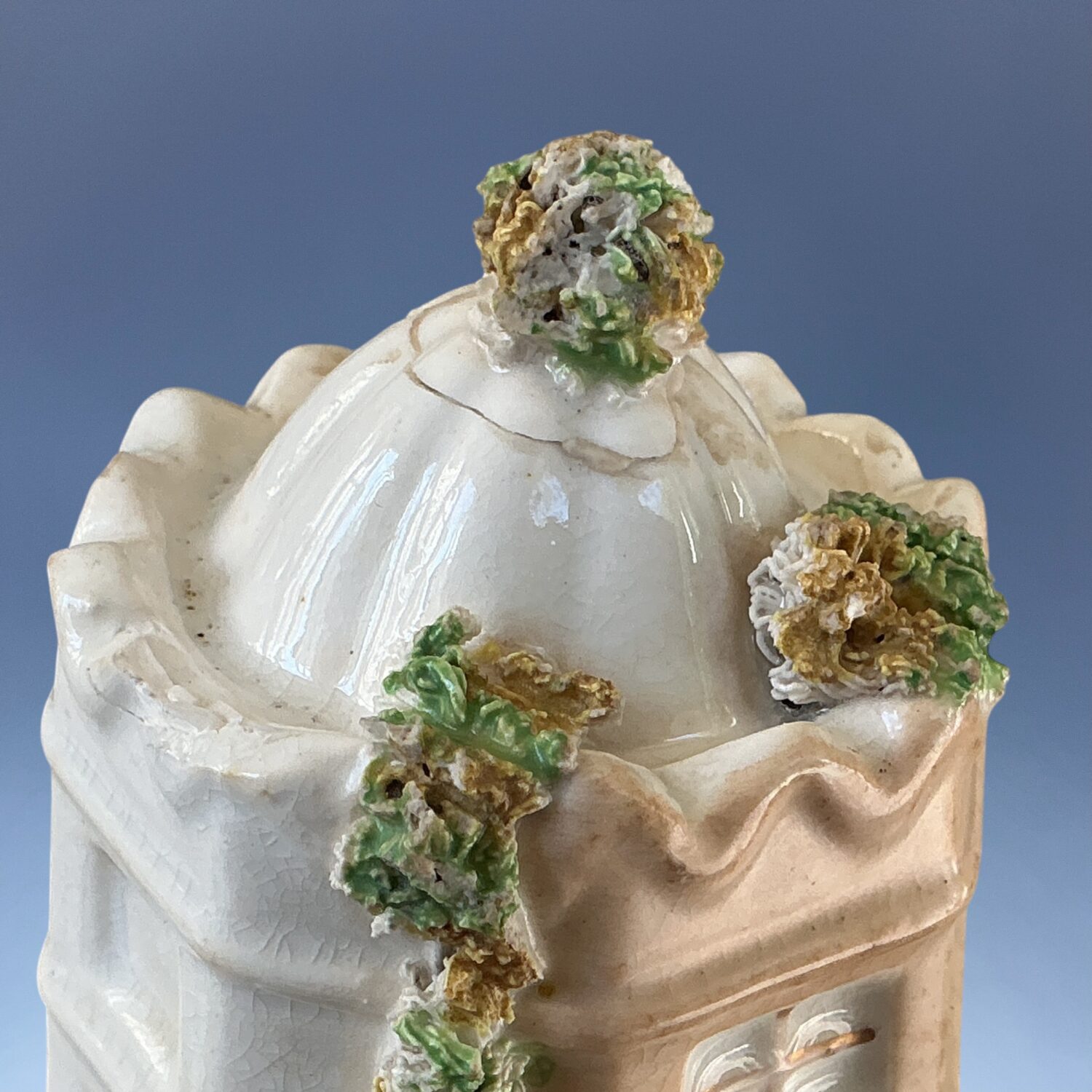 (Clearance) C19th Staffordshire ‘Toll House’ Pastille Burner. - Image 6