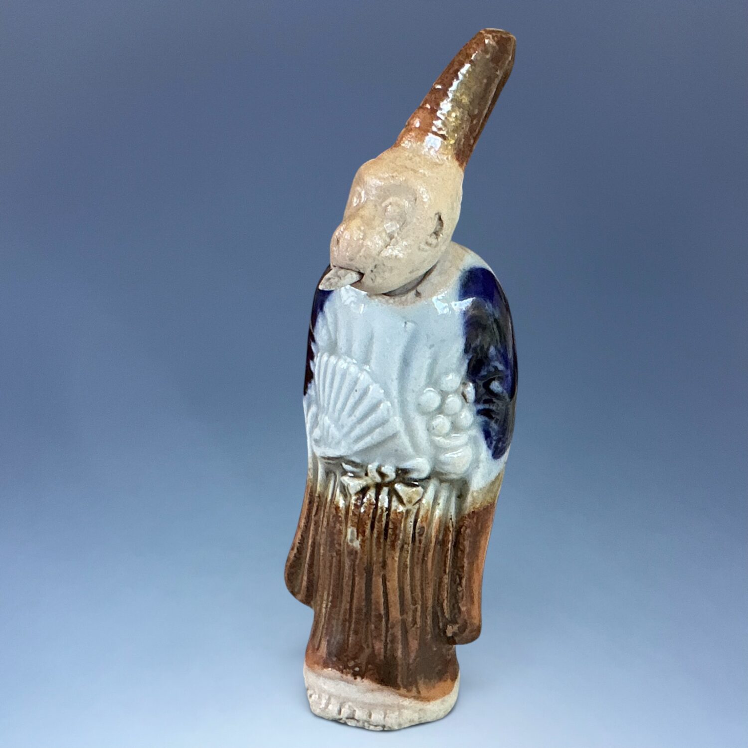 C19th Japanese Porcelain Dancing Monkey ‘Netsuke’ Figure. - Image 4