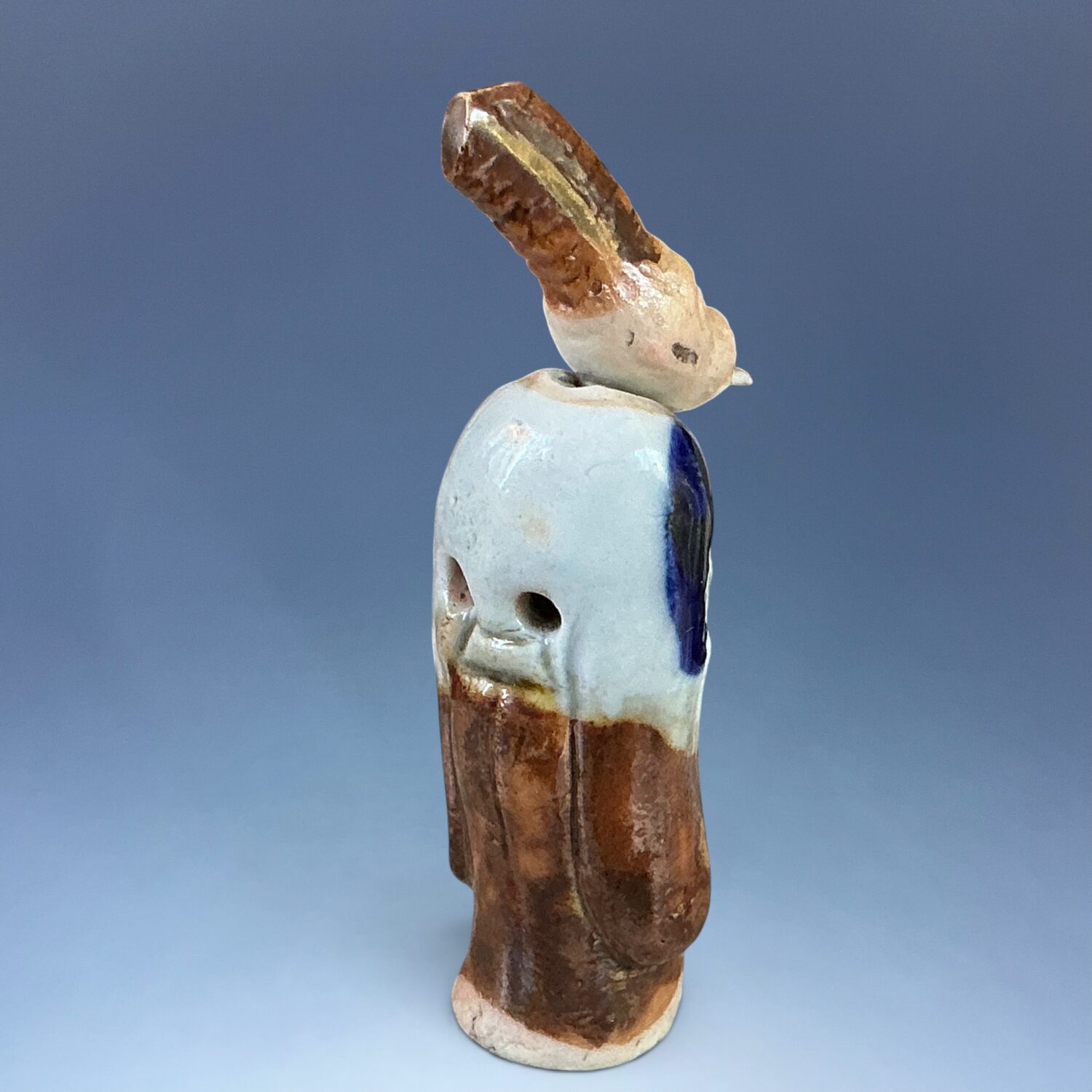 C19th Japanese Porcelain Dancing Monkey ‘Netsuke’ Figure. - Image 7