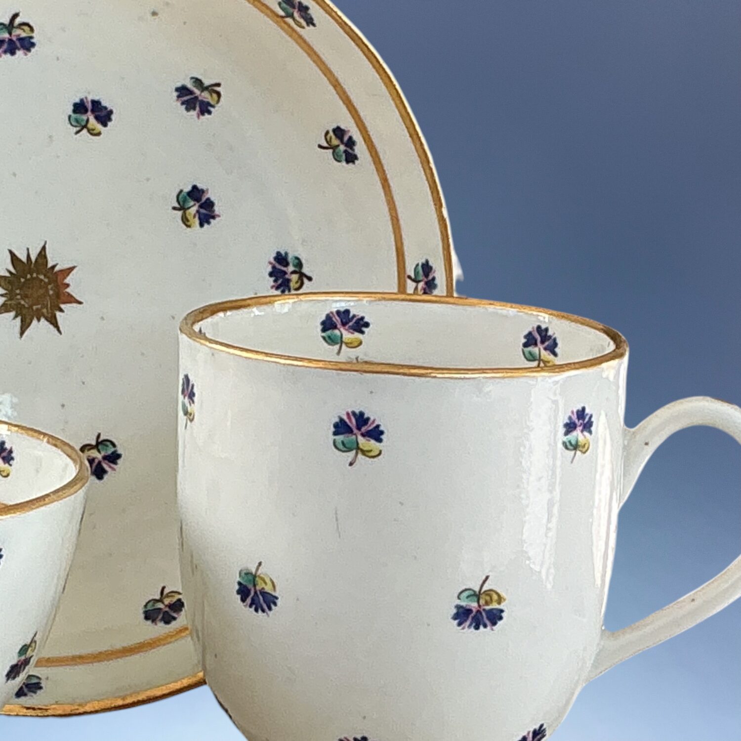 C18th Caughley Porcelain Trio - Image 3