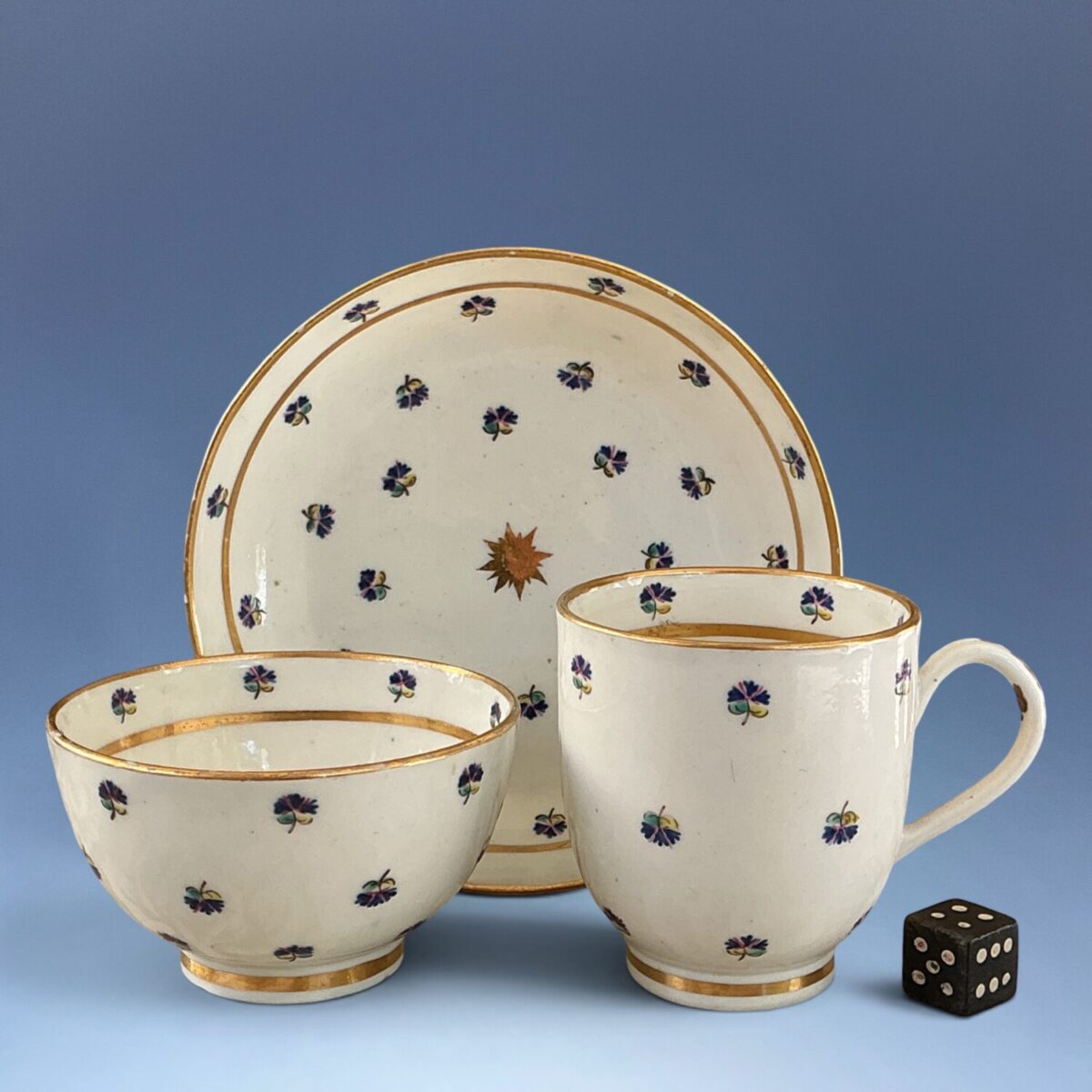 C18th Caughley Porcelain Trio