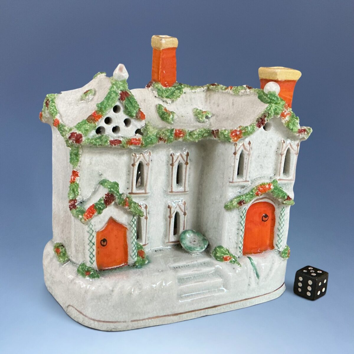 C19th Staffordshire ‘Cottage’ Pastille Burner, c1840