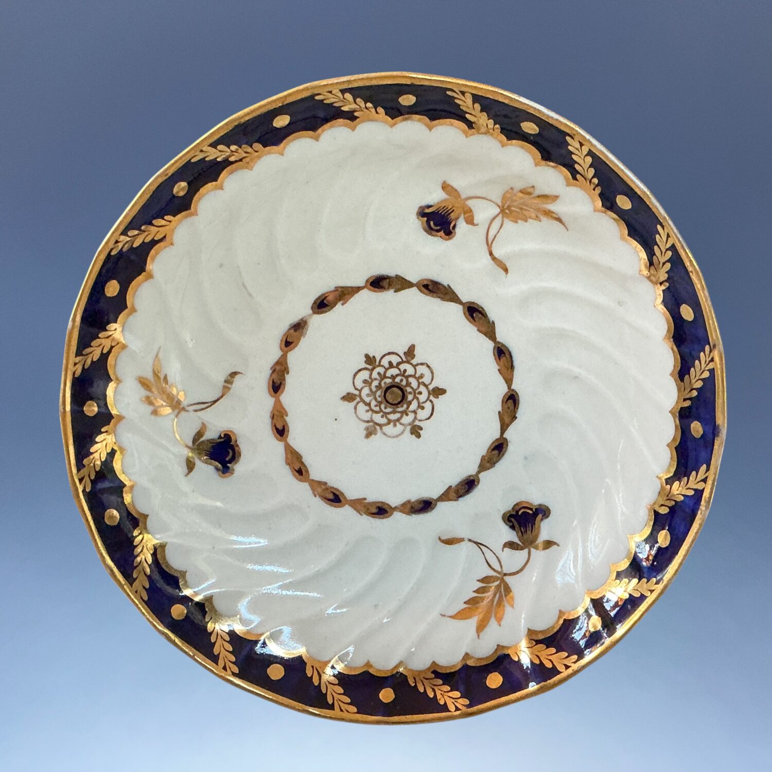 Late C18th Worcester Porcelain Teabowl & Saucer. - Image 8