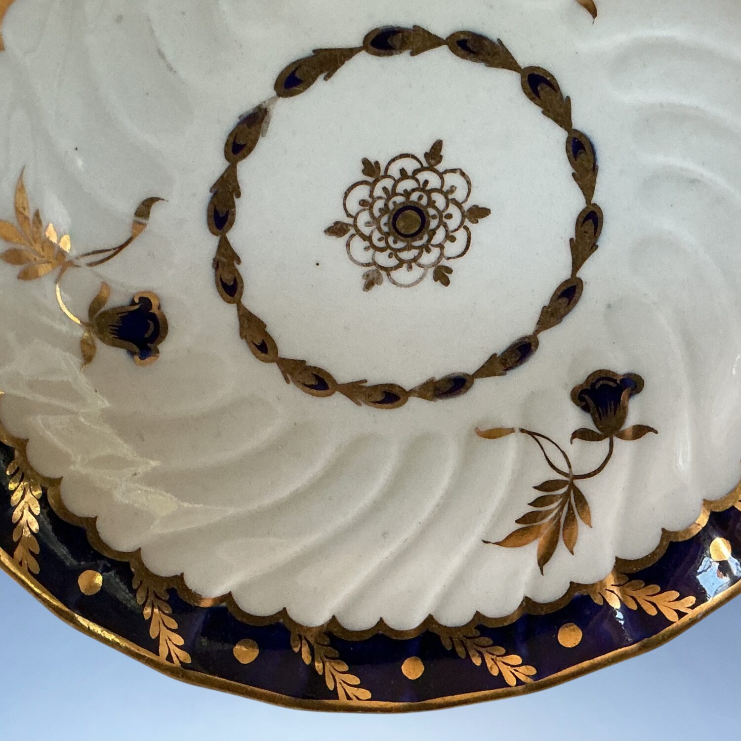 Late C18th Worcester Porcelain Teabowl & Saucer. - Image 7
