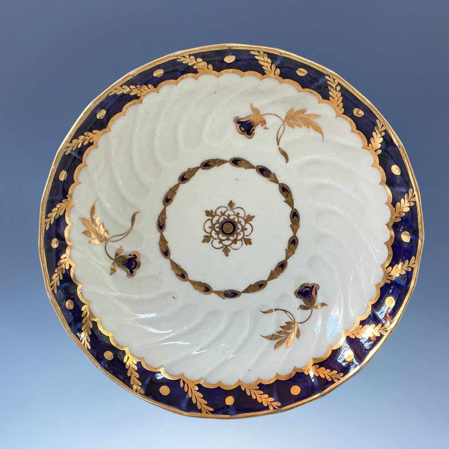 Late C18th Worcester Porcelain Teabowl & Saucer. - Image 8