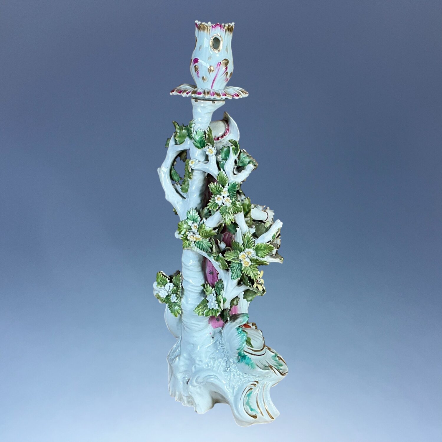 (Clearance) C18th Derby Porcelain Candlestick Figure of a Girl. - Image 2
