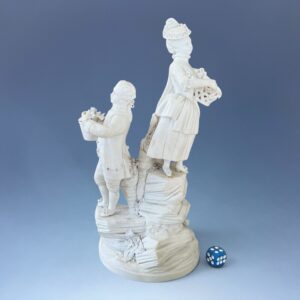 (Clearance) C18th Mennecy Soft Paste Porcelain Figure Group.