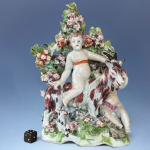 (Clearance) C18th Bow Figure of a Putto Riding a Goat.