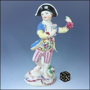 C18th Bow Porcelain Figure of Boy - Vintner/Autumn
