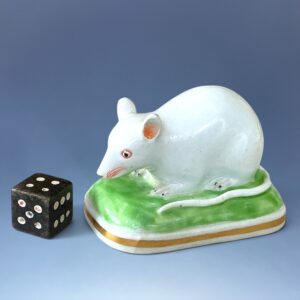 Rare C19th Derby Porcelain Mouse.