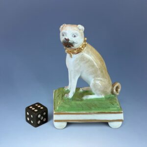 C19th Derby Model of a Pug Dog.