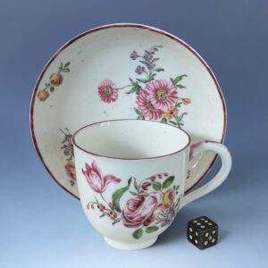 C18th Mennecy Porcelain Coffee Cup & Saucer.