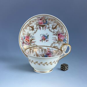Nantgarw Porcelain Tea Cup & Saucer. (af)