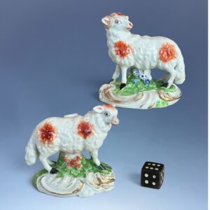 Pair of Derby Porcelain Ram & Ewe.